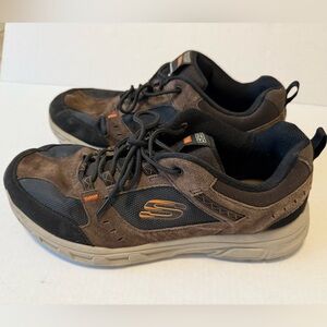 Skechers Men's Black and Brown Sneakers Extra Wide Fit Size 13